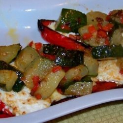 Broiled Red Pimento Peppers Stuffed With Zucchini ... recipe