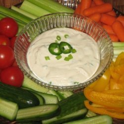 Easy Crudite Tray With Jalapeno Dipping Sauce recipe