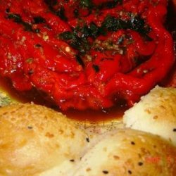 Turkish Roasted Red Pepper With Garlic Sauce recipe