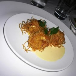 Angel Hair-covered Fried Scallops With Tangerine-s... recipe
