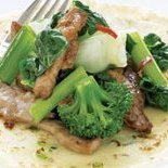 Crepes With Chicken And Asian Greens recipe