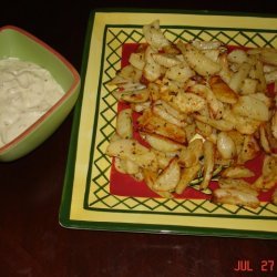 Potato Wedges And Roasted Garlic Dip recipe
