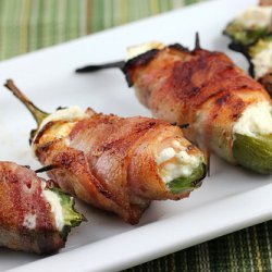 Grilled Bacon Wrapped Jalapeno Poppers recipe