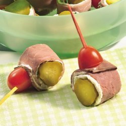 Roast Beef Wrapped Pickles recipe