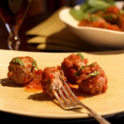 Spicy Lamb And Turkey Meatballs In Tomato Sauce Ap... recipe