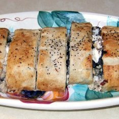 Mushroom And Goat Cheese Strudel With Balsamic Syr... recipe