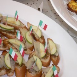 Pecorino Romano Crostini With Apples And Fig Jam recipe