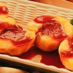 Bears Grilled Peaches In Berry Sauce recipe