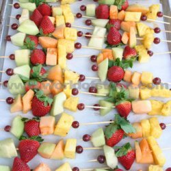 Fruit Kabobs With Coconut Dressing recipe