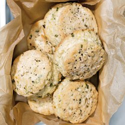 Buttermilk Biscuits with Green Onions, Black Pepper, and Sea Salt recipe