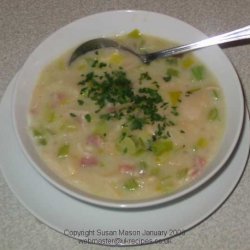 Very Tasty Butter Bean Leek And Bacon Soup recipe