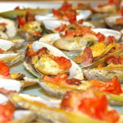 Mussels With Bacon Tomato Garlic And Nutmeg recipe