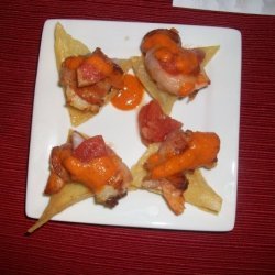 Bacon Wrapped Shrimp Nachos With A Balsamic Tomato... recipe