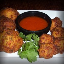 Pepper Jack Fritters With Apple Jack Dipping Sauce recipe