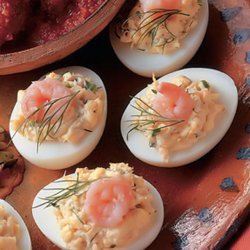Dilly Shrimp Deviled Eggs recipe