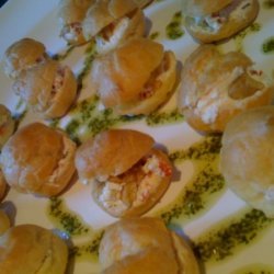 Goat Cheese And Sun Dried Tomato Profiteroles With... recipe