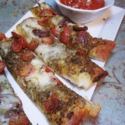 Pesto Pepperoni Pizza Planks recipe