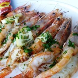 Portuguese Char-grilled Shrimp With Lemon Butter recipe