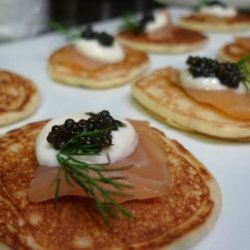 Blinis With Smoked Salmon & Dill Crème Fraich... recipe