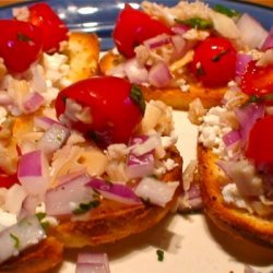 Clam Salsa Feta 'schetta's recipe