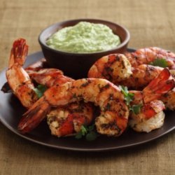 Grilled Cilantro-lime Shrimp With Spicy Hass Avoca... recipe