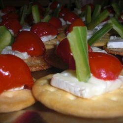 Happy Holiday Peppers On Brie recipe
