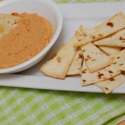 Creamy Chili Lime Hummus With Homemade Baked Torti... recipe