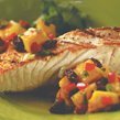 Halibut With Grilled Pineapple And Raisin Salsa recipe