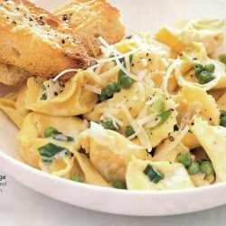 Peas And Cheese Tortellini With Crusty Parmesan Ch... recipe
