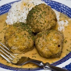 Chickpea Balls With Coconut-curry Sauce recipe