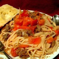Spaghetti With Sausage And Peppers recipe