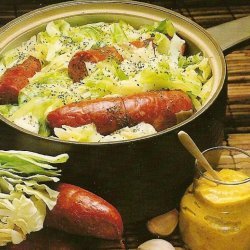 Braised Polish Sausages With Cabbage recipe