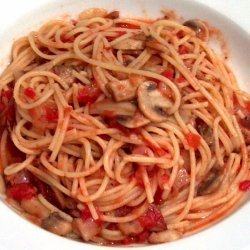 Spaghetti With Pancetta And Mushrooms recipe