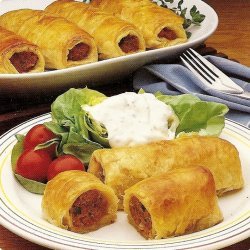 Meat Logs In Puff Pastry recipe