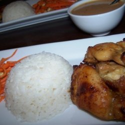 Chicken Satay With Spicy Peanut Sauce And Coconut ... recipe