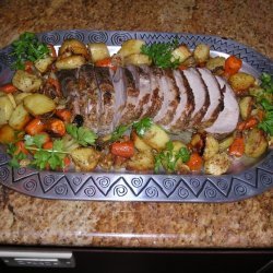 Roasted Spiced Pork Loin With Root Vegetables recipe