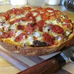 Cast Iron Skillet Deep Dish Pizza recipe