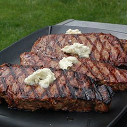 New York Strip Steaks With Blue Cheese Butter recipe