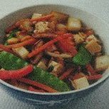 Noodle Bowl With Stir-fried Vegetables Tofu And Pe... recipe