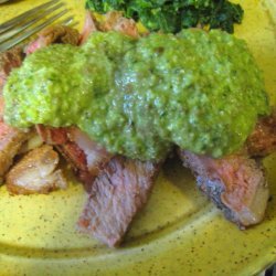 Steak With Green Chile Pesto recipe