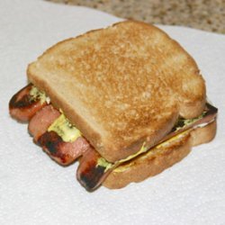 Fried Hot Dog Sandwich recipe