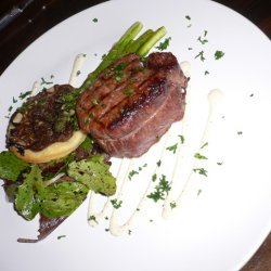 Beef Tenderloin With Caramelized Onion Tart And Ga... recipe