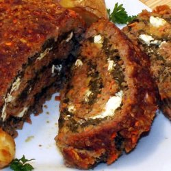 Meatloaf Roll With Spinach And Feta recipe