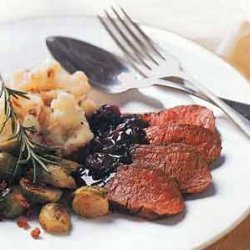 Pan-seared Venison With Rosemary And Dried Cherrie... recipe