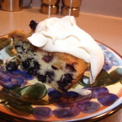 Blueberry Buckle With Cream Cheese Whipped Cream recipe