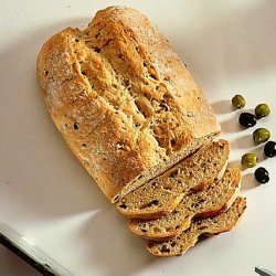 Anchovies And Lemon On Black Olive Bread recipe