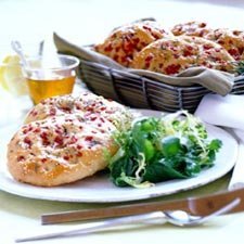 Honey Garlic Focaccia With Rosemary And Roasted Pe... recipe