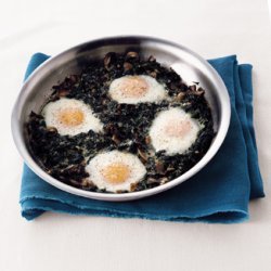 Baked Eggs with Spinach and Mushrooms recipe