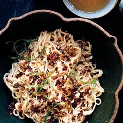 Sesame Noodles with Chili Oil and Scallions recipe