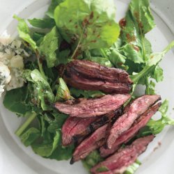 Grilled Skirt Steak and Arugula Salad with Roquefort and Catalina Dressing recipe